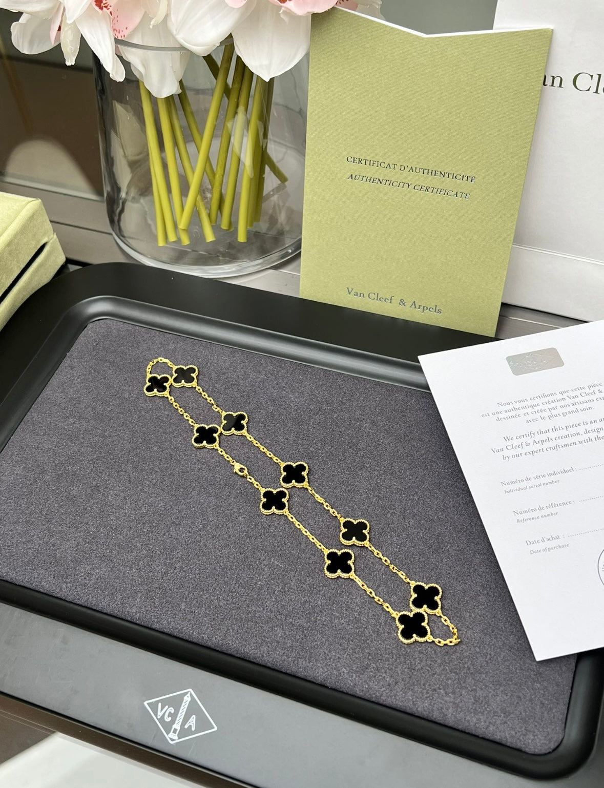Black V. C|A Necklace