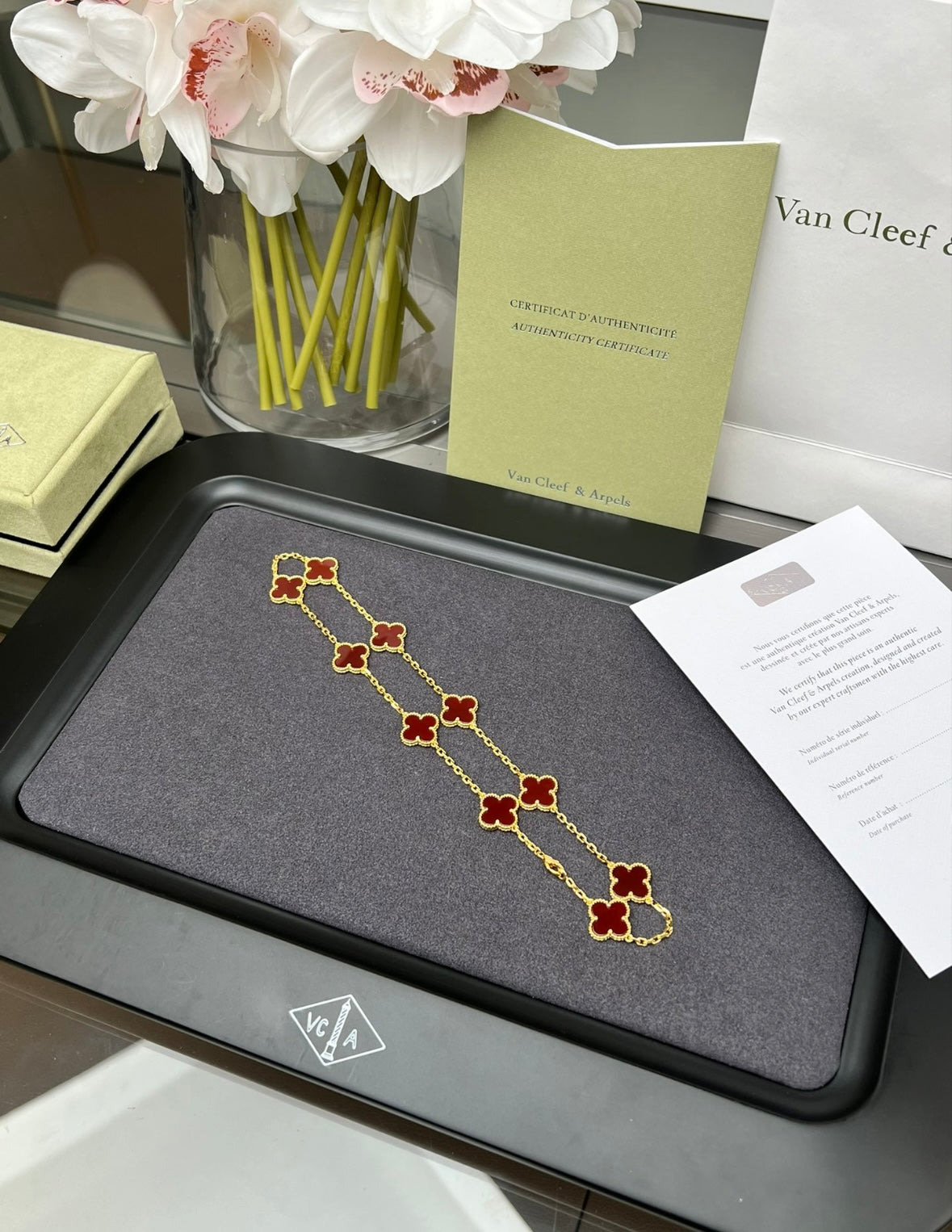 Red V. C|A Necklace
